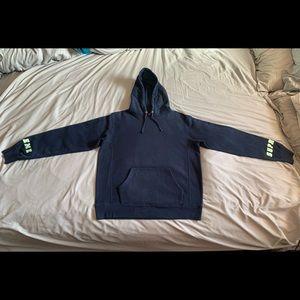 Navy Supreme Wrist Logo Hoodie